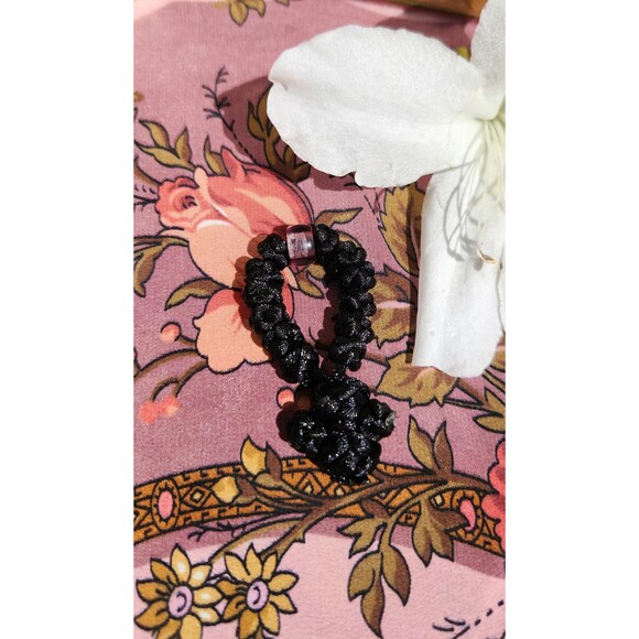 Handmade Mini Chotki Finger Prayer Rope Cross 12 Knots Black Orthodox Christian - Picture 2 of 3